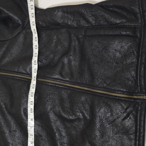 Ralph Lauren Black Leather Moto Jacket with Asymmetrical Zipper XL - Picture 3 of 9